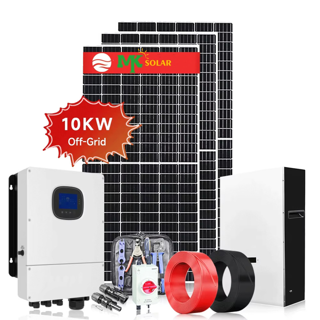 Off Grid Solar Storage Home Kit: 600W Panels, 12KW Inverter, 15KWH Lithium Battery & Full Mounting System