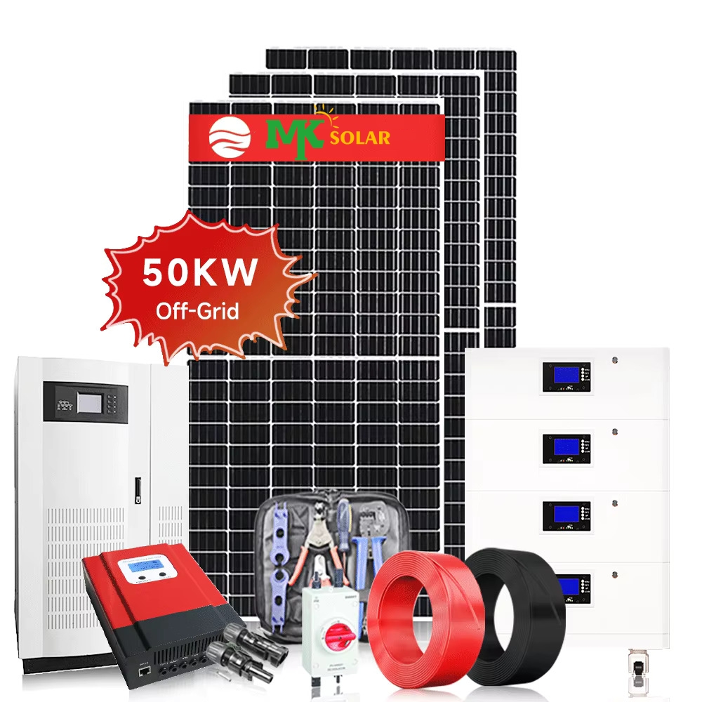 Off Grid Solar Storage Home Kit: 600W Panels, 12KW Inverter, 15KWH Lithium Battery & Full Mounting System