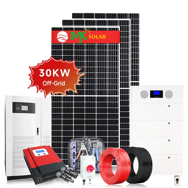 Off Grid Solar Storage Home Kit: 600W Panels, 12KW Inverter, 15KWH Lithium Battery & Full Mounting System
